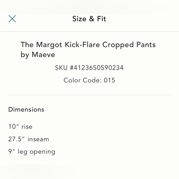 NWT new small Anthropologie Maeve Margot flare cropped pants black white hearts - Picture 13 of 17